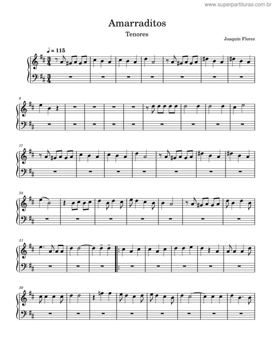 Partitura da música Amarraditos