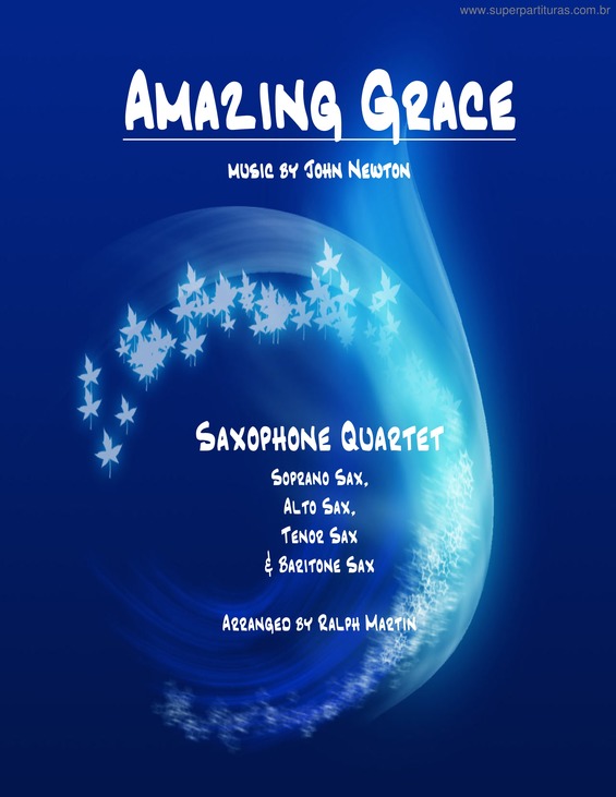 Partitura da música Amazing Grace (Cuarteto)