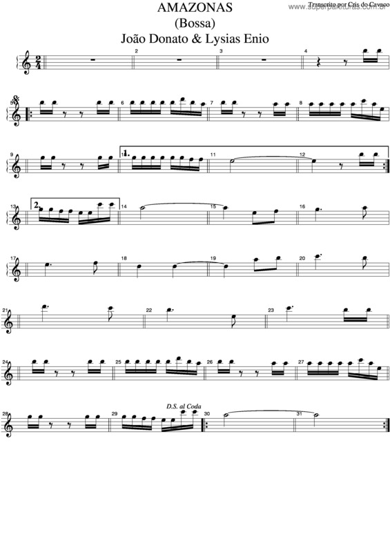 Partitura da música Amazonas v.4