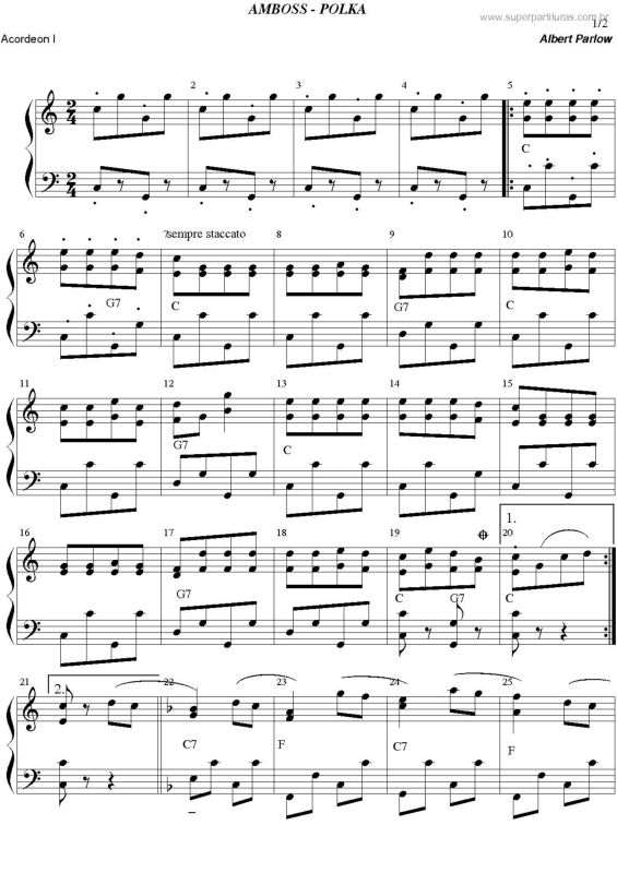 Partitura da música Amboss - Polka