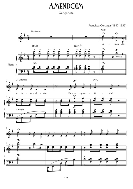 Partitura da música Amendoim v.2