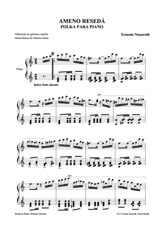 Partitura da música Ameno Resedá v.11