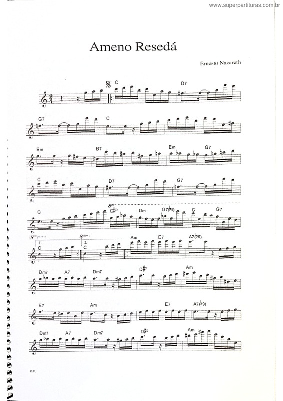 Partitura da música Ameno Resedá v.12