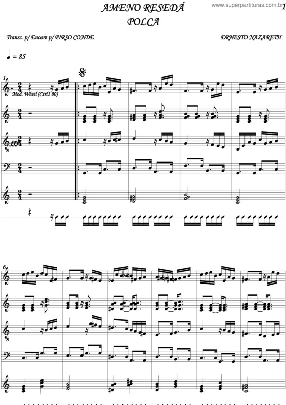 Partitura da música Ameno Reseda v.7