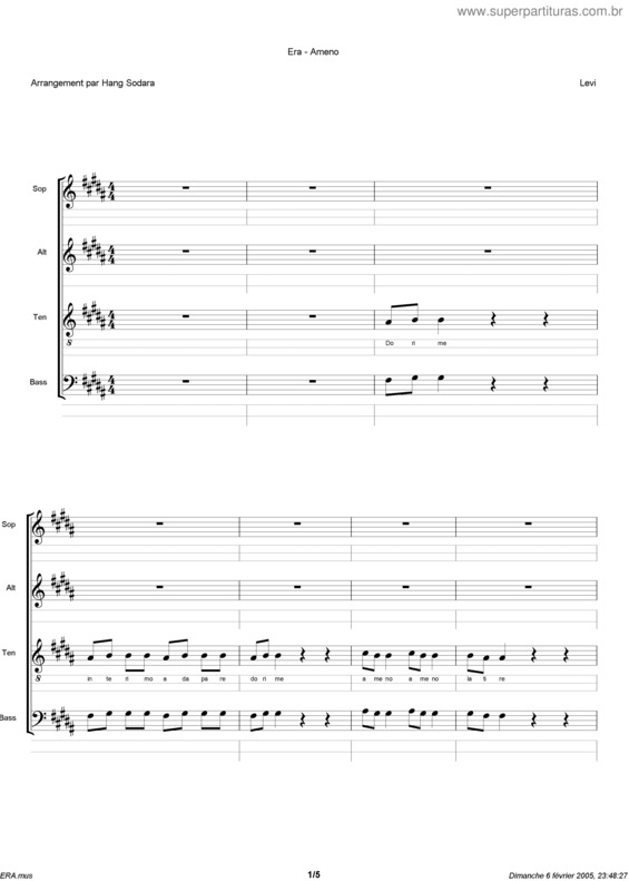 Partitura da música Ameno v.6