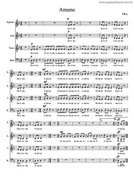 Partitura da música Ameno v.7