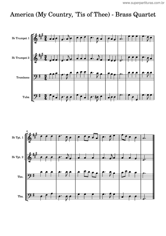 Partitura da música America v.7