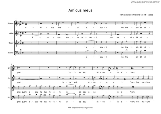 Partitura da música Amicus Meus v.2