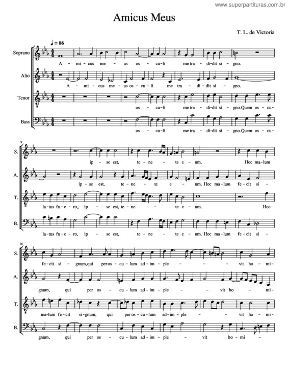 Partitura da música Amicus Meus