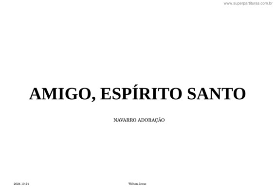 Partitura da música Amigo, Espírito Santo – Ab – Cassiane – Violão + Tablatura