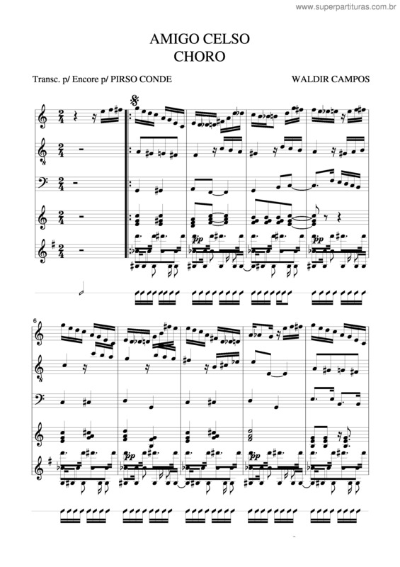 Partitura da música Amigo Celso v.2