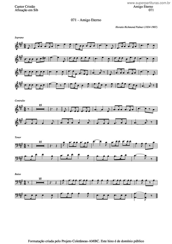 Partitura da música Amigo Eterno v.3