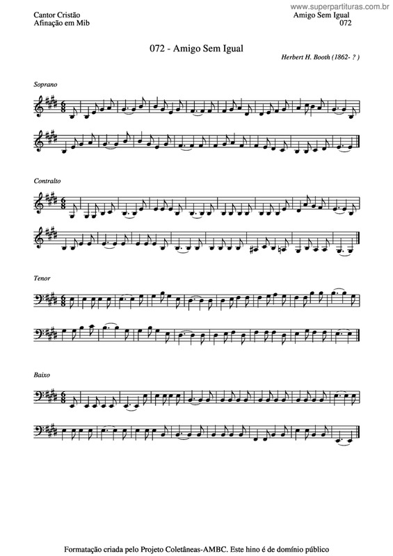 Partitura da música Amigo Sem Igual v.3