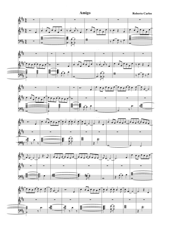 Partitura da música Amigo v.5