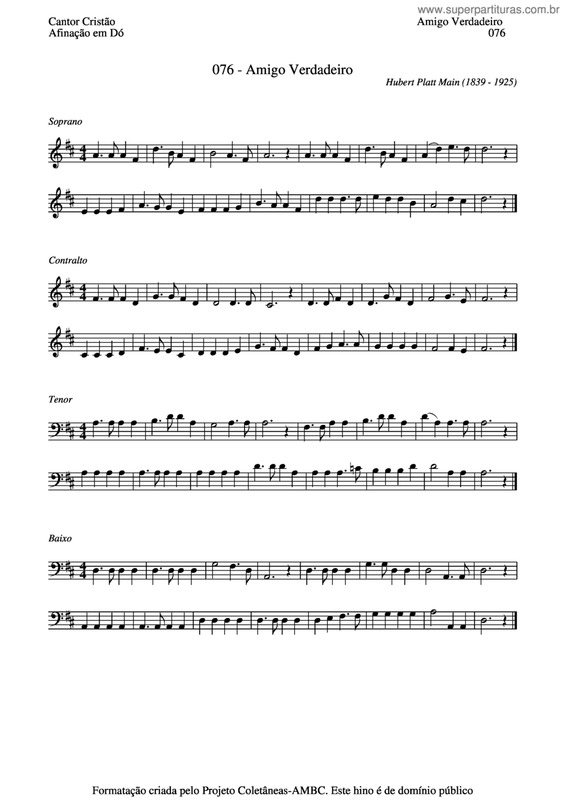 Partitura da música Amigo Verdadeiro v.5