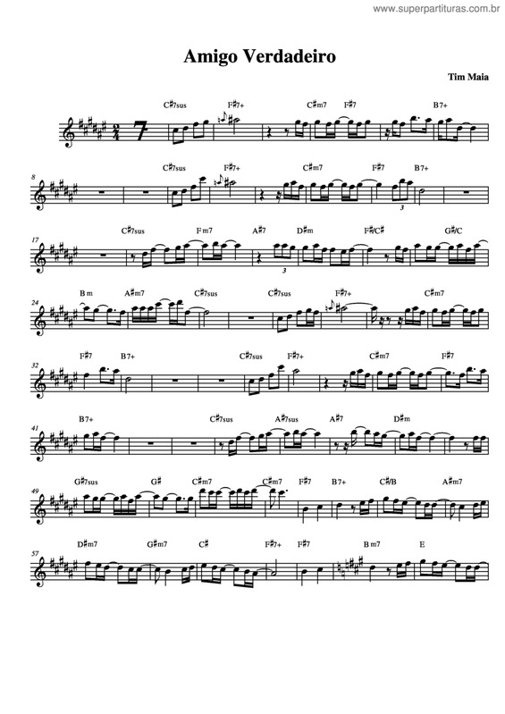 Partitura da música Amigo Verdadeiro v.9