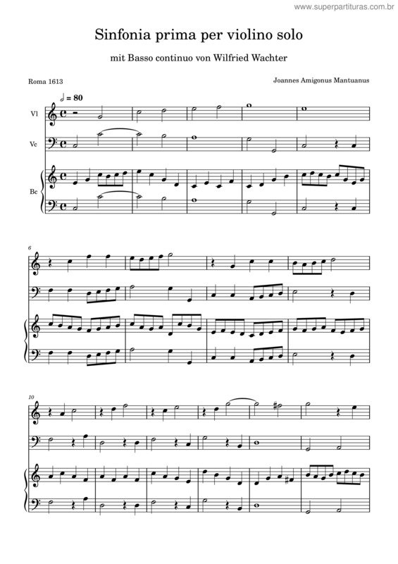Partitura da música Amigonus – Sinfonia Prima