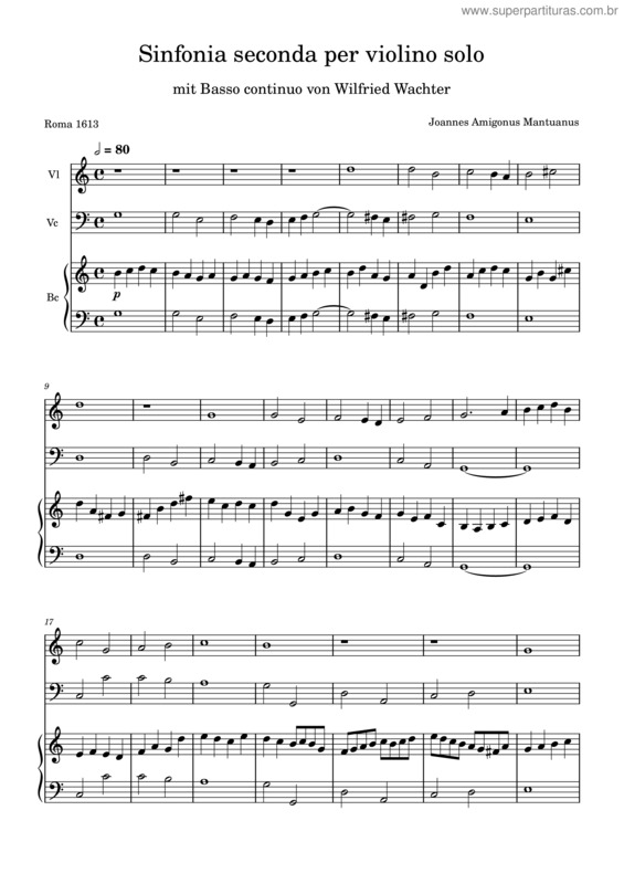 Partitura da música Amigonus – Sinfonia Seconda