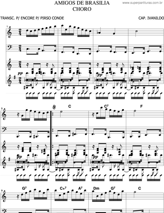 Partitura da música Amigos De Brasilia v.4