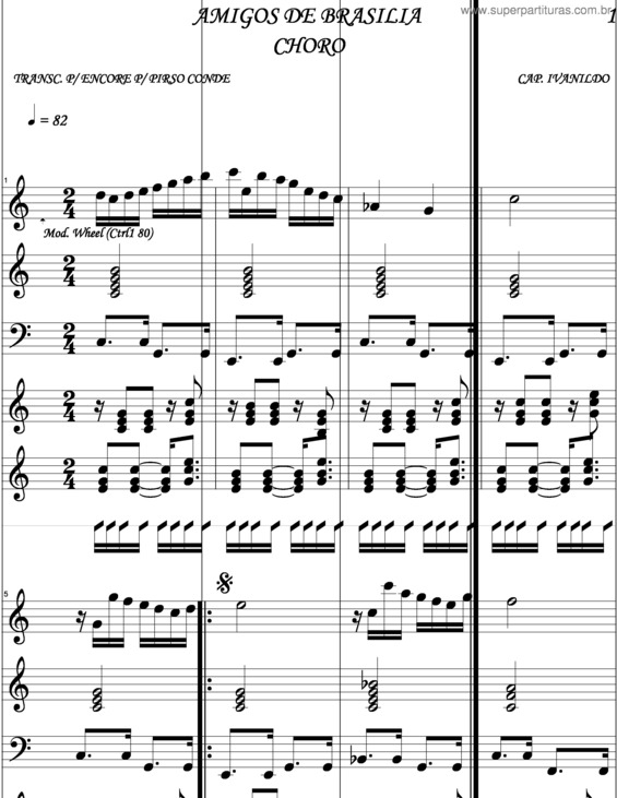 Partitura da música Amigos De Brasilia v.5