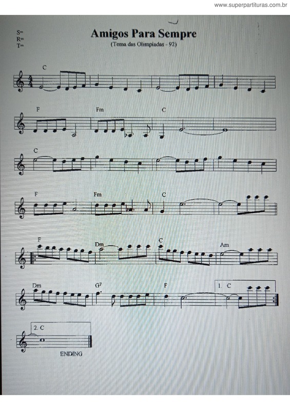 Partitura da música Amigos Para Sempre v.11