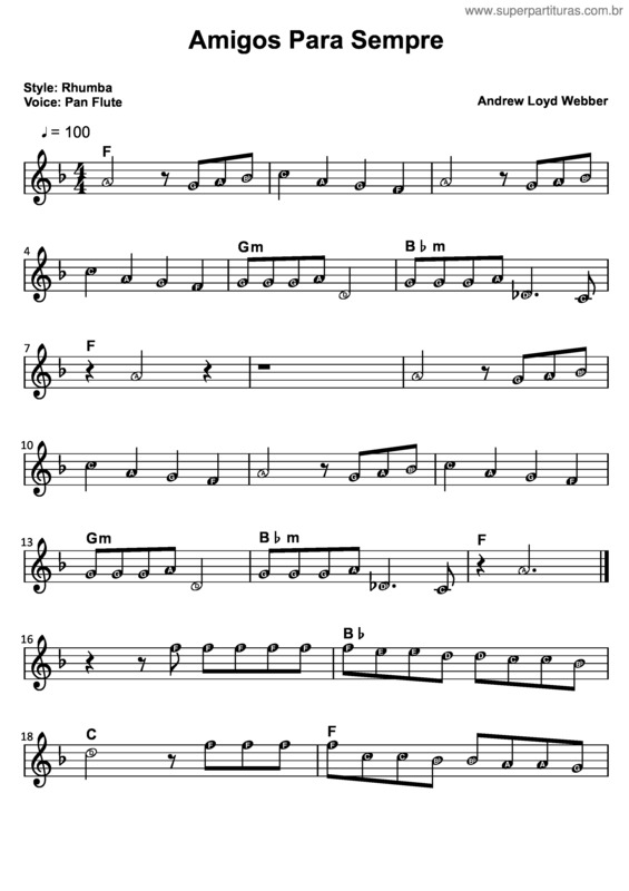 Partitura da música Amigos Para Sempre v.13