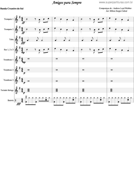 Partitura da música Amigos Para Sempre v.4