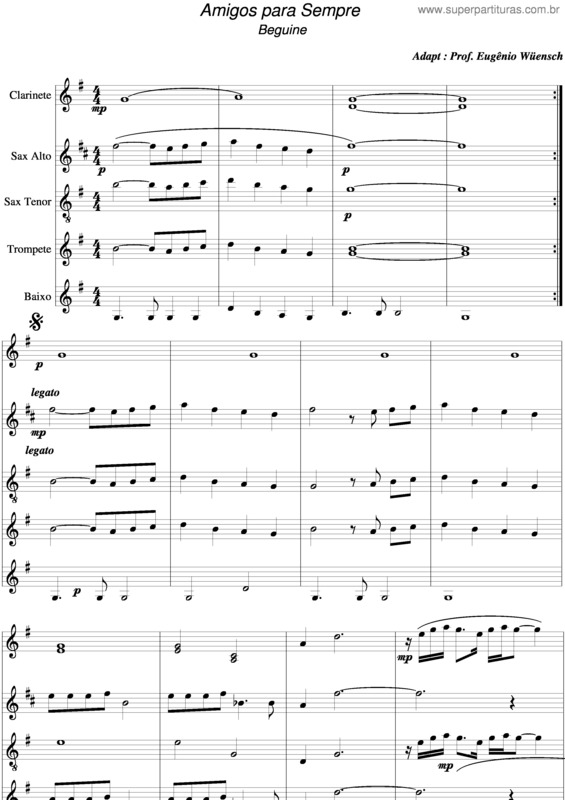 Partitura da música Amigos Para Sempre v.5