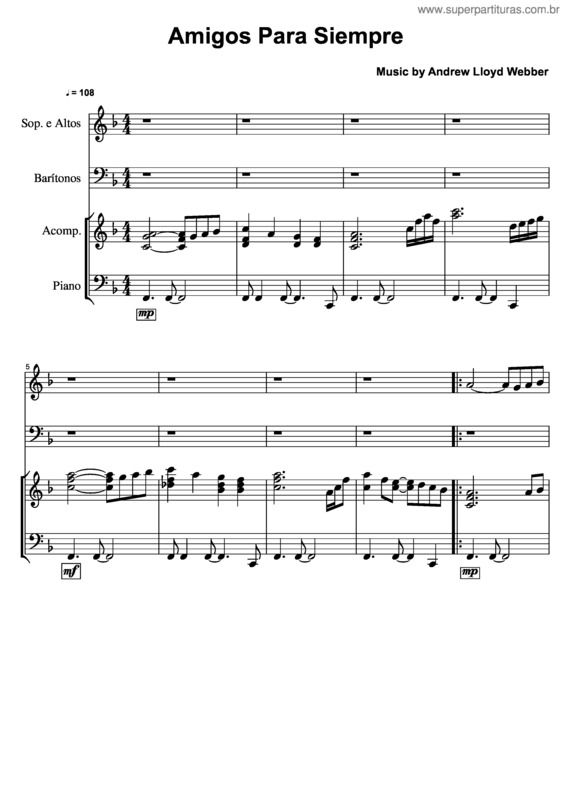 Partitura da música Amigos Para Siempre v.2