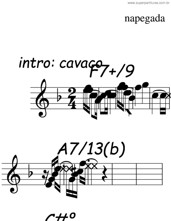 Partitura da música Amizade Colorida