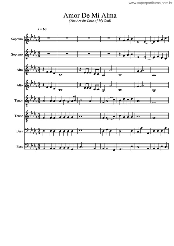 Partitura da música Amor De Mi Alma v.2