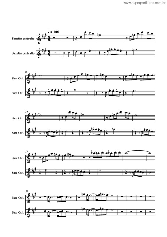 Partitura da música Amor De Primavera Sax