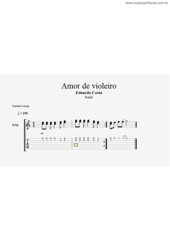 Partitura da música Amor De Violeiro