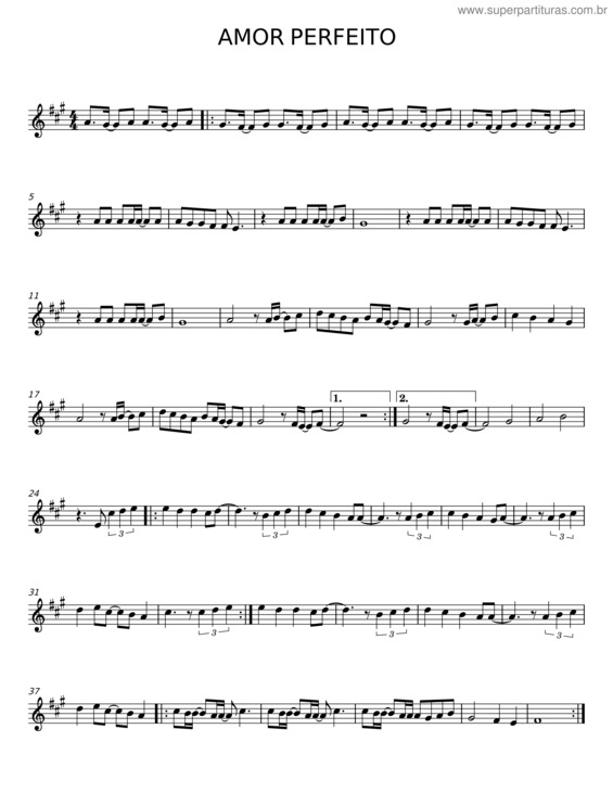Partitura da música Amor Perfeito v.14