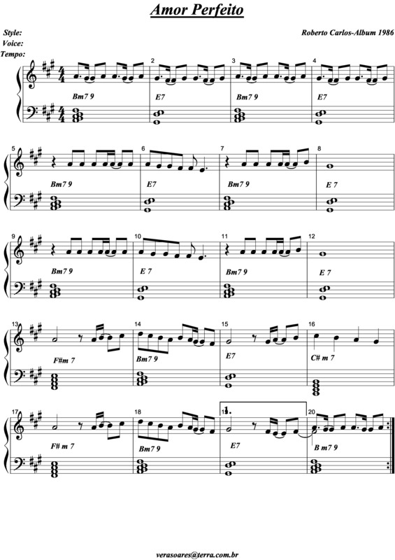 Partitura da música Amor Perfeito v.6