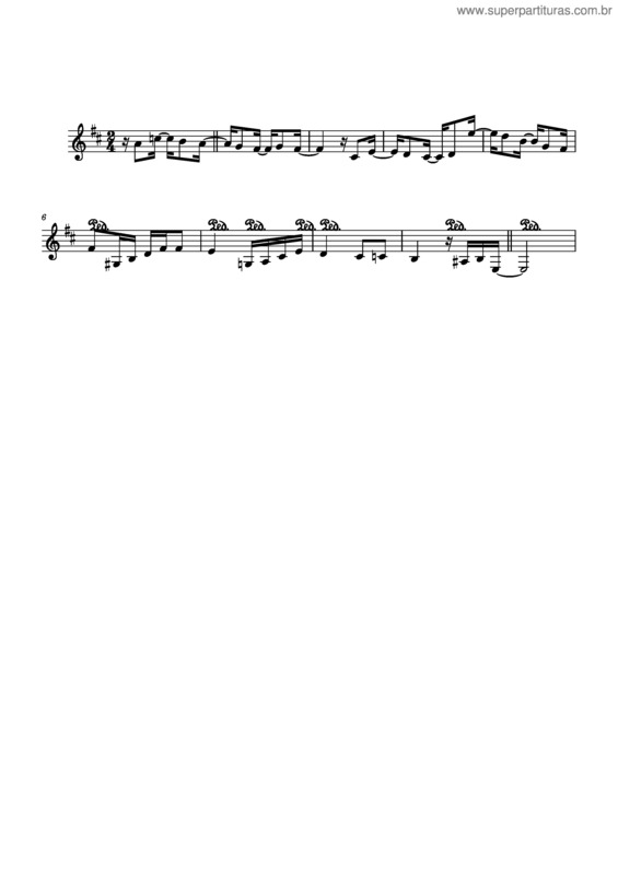 Partitura da música Amor Proibido – Cartola