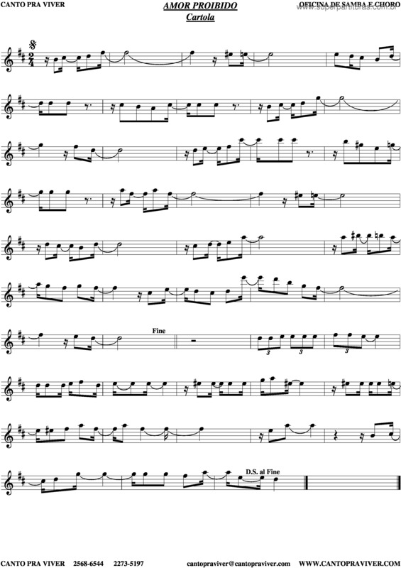 Partitura da música Amor Proibido v.3