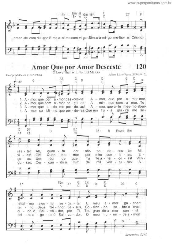 Partitura da música Amor Que Por Amor Desceste v.2