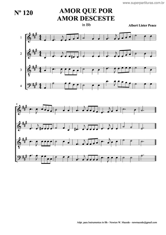 Partitura da música Amor Que Por Amor Desceste v.3