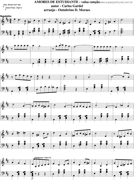 Partitura da música Amores De Estudiante v.3