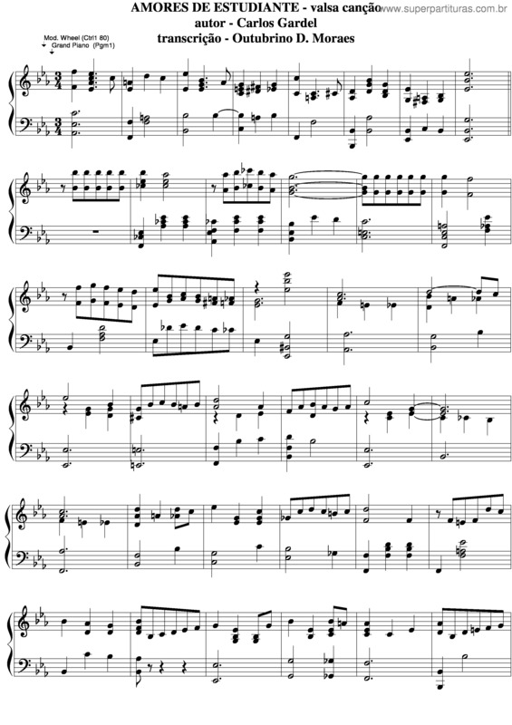 Partitura da música Amores De Estudiante v.4