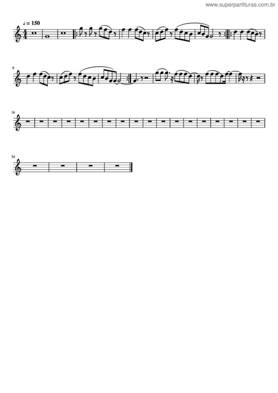 Partitura da música Anau