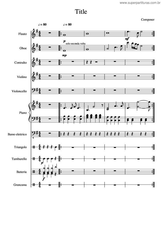 Partitura da música Ancora Lei