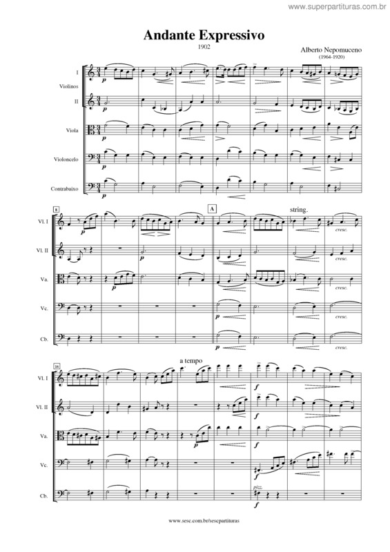 Partitura da música Andante Expressivo