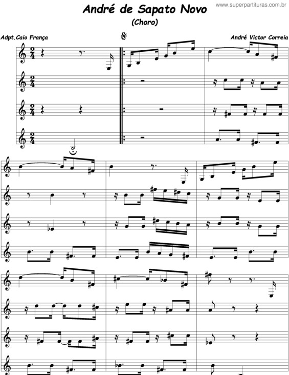 Partitura da música André De Sapato Novo v.11