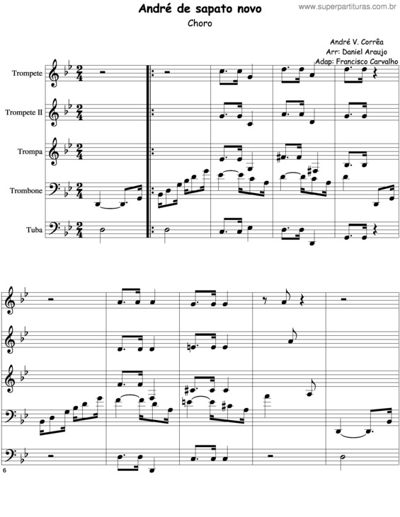 Partitura da música Andre De Sapato Novo v.12