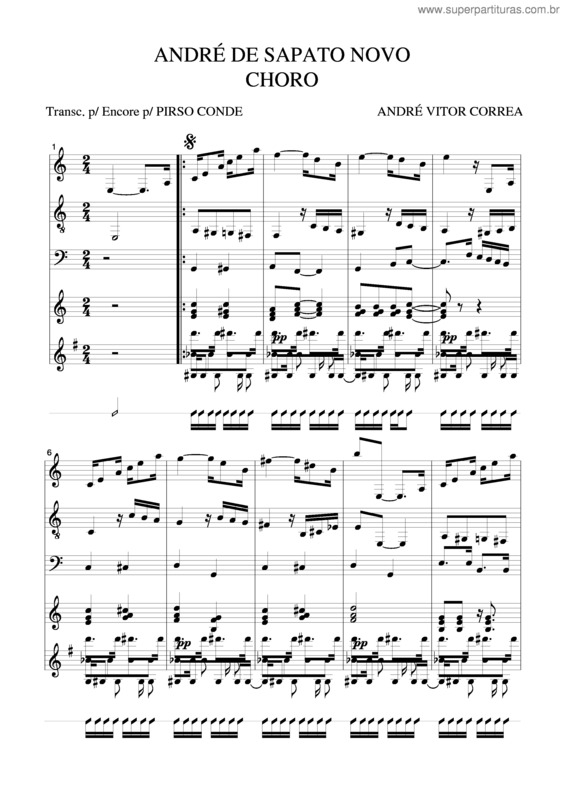 Partitura da música André De Sapato Novo v.13