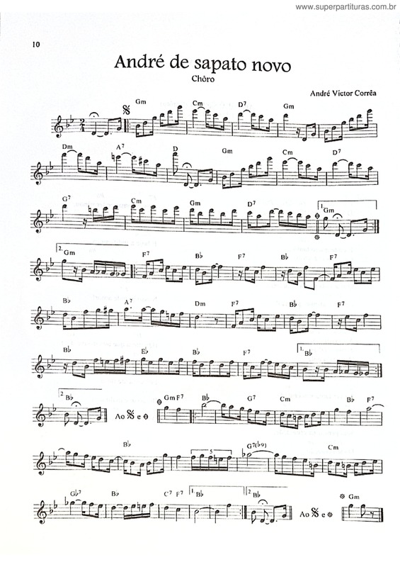 Partitura da música André De Sapato Novo v.16