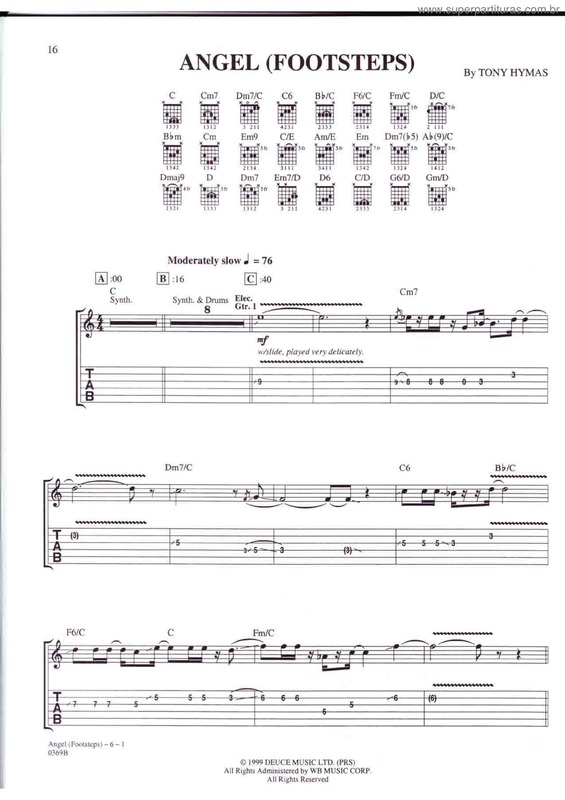 Partitura da música Angel (Footsteps)