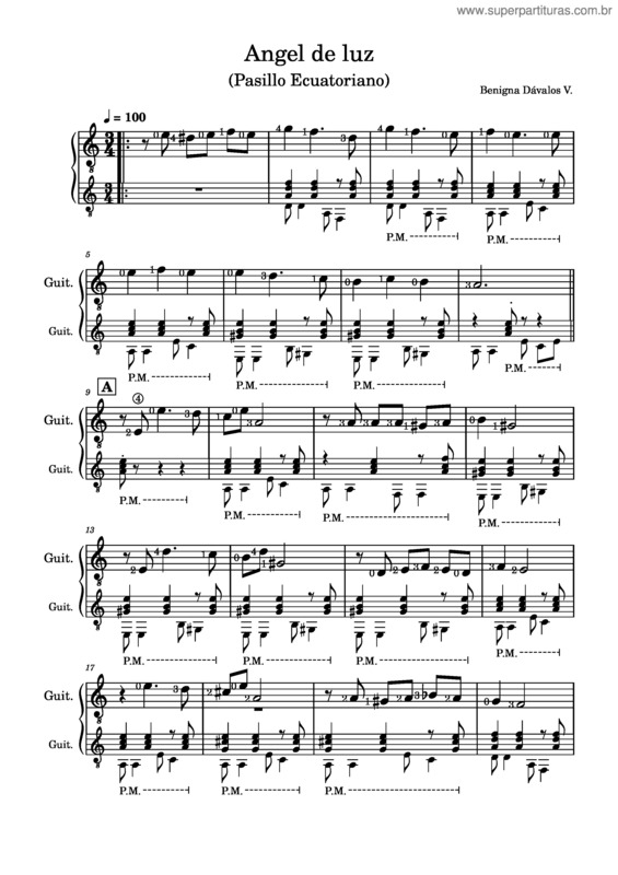 Partitura da música Angel De Luz  Acomp.